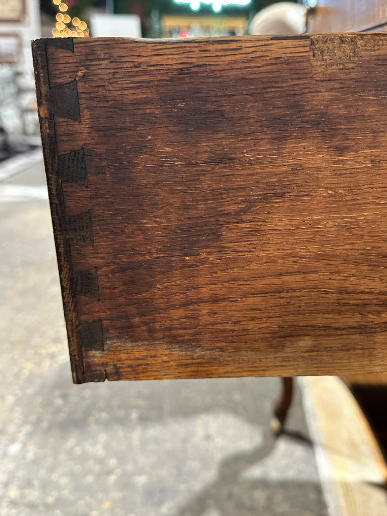 ANTIQUE Oak sideboard w/casters, wear & patina, AS IS