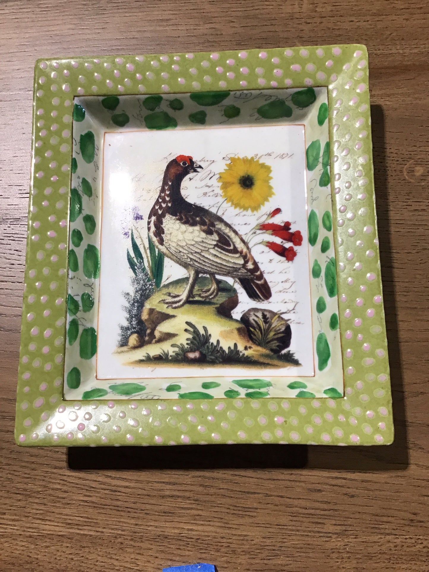 Bird Trinket Dish, John Derian, 6.5"x7.5"