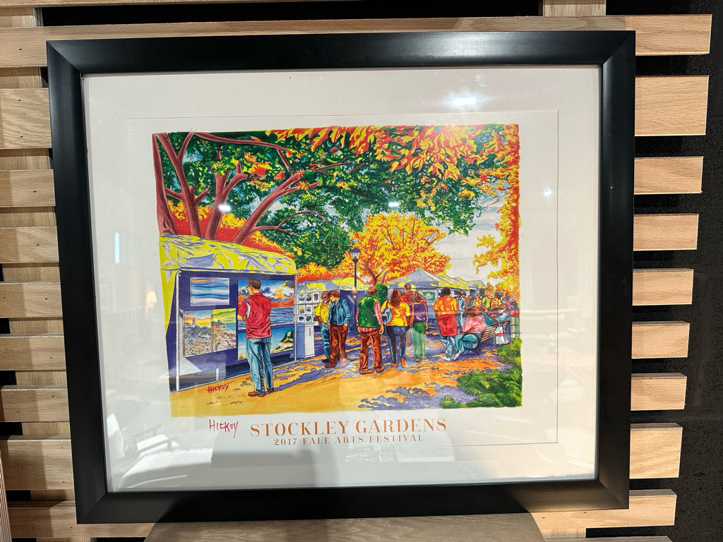 Stockley Gardens Art Festival print, signed Hickey