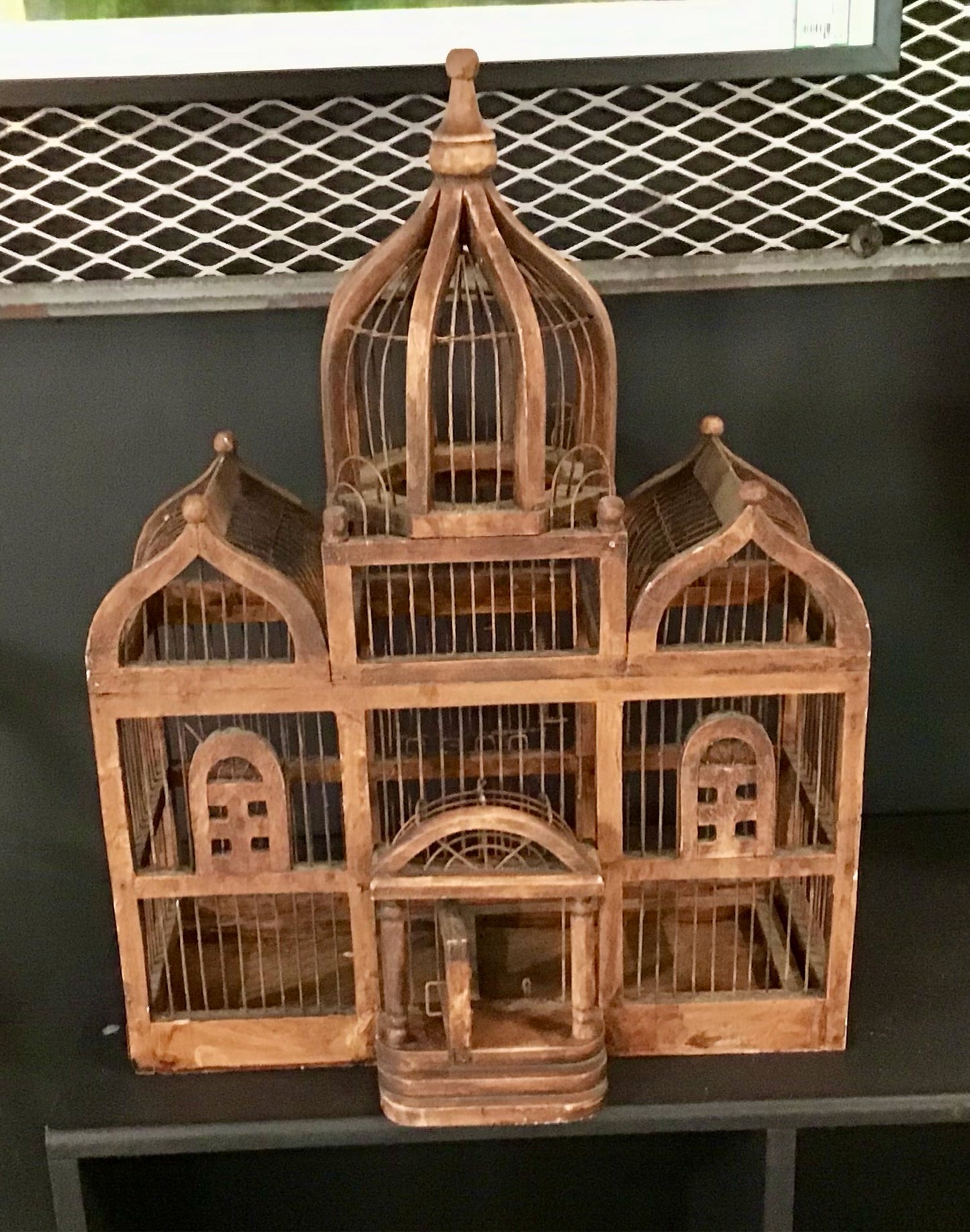 Vintage Wooden Bird Cage