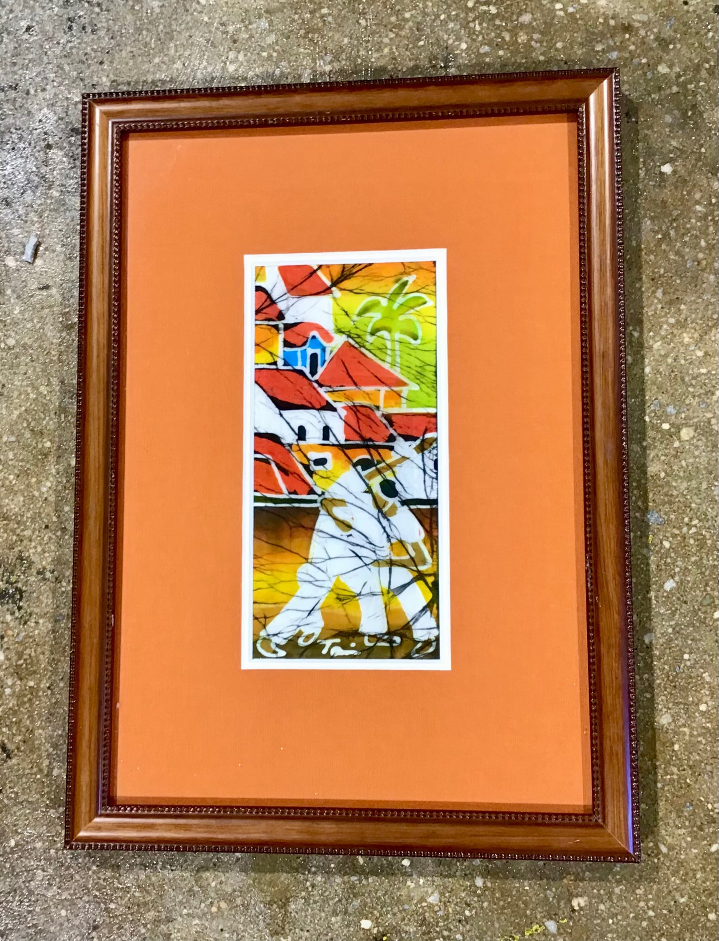 Framed Silk Screen Print (dancers) 13.5"x9.5"