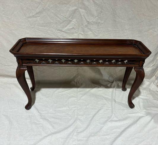 Console table w/Queen Anne legs, 16"x54"x30.5"H