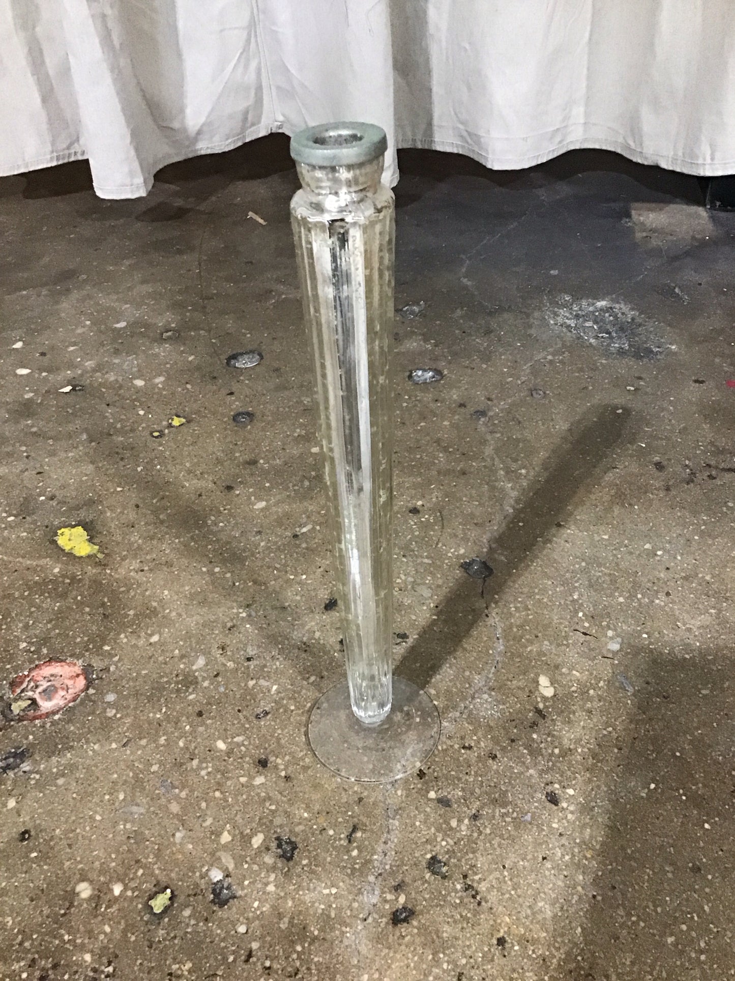 Mercury glass candleholder 16"