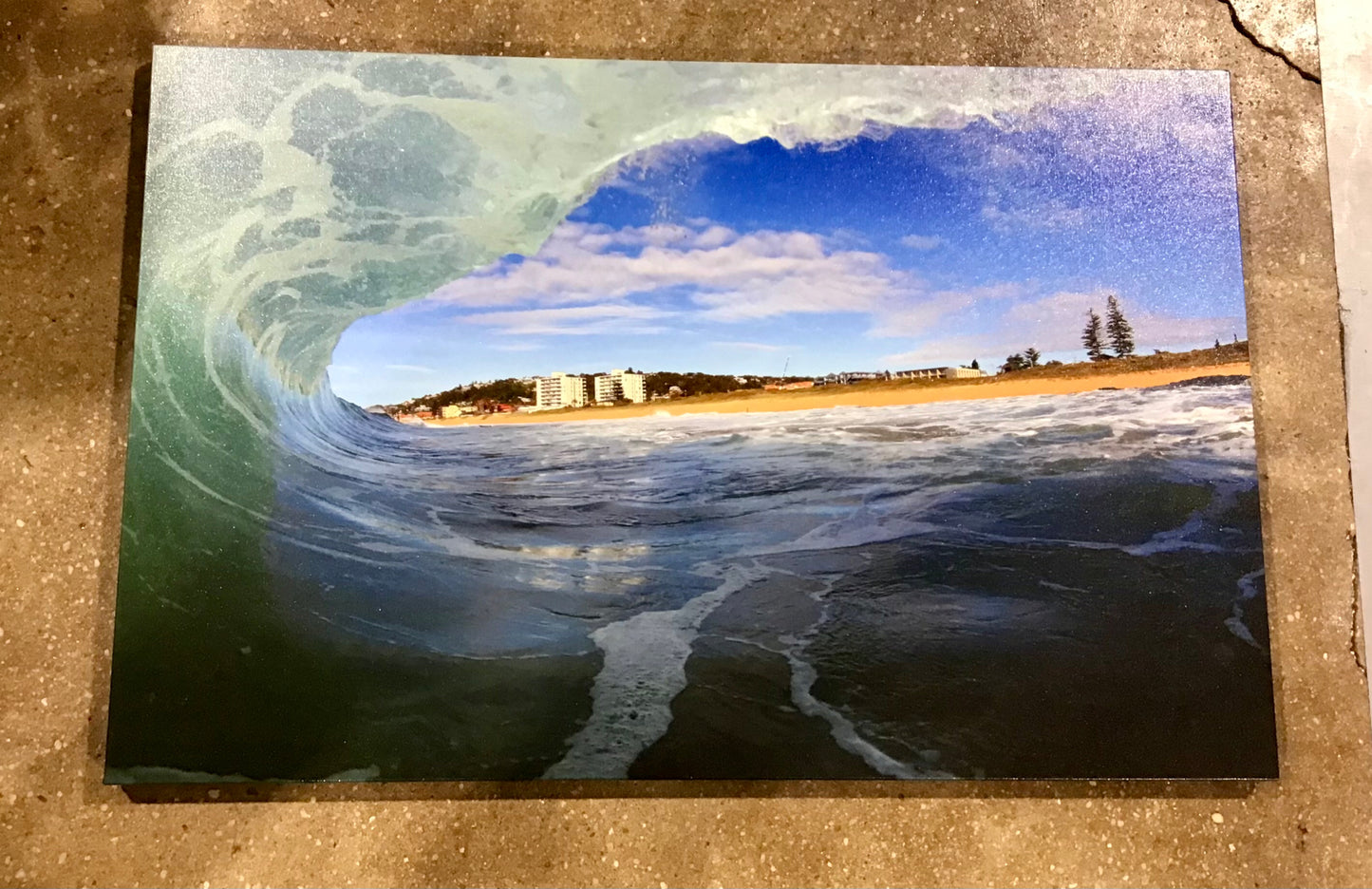 Wrapped canvas print, beach scene AU. 30"x19"