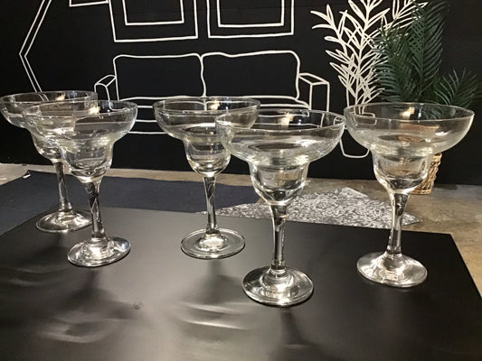 SET of five Margarita glasses 6.5"