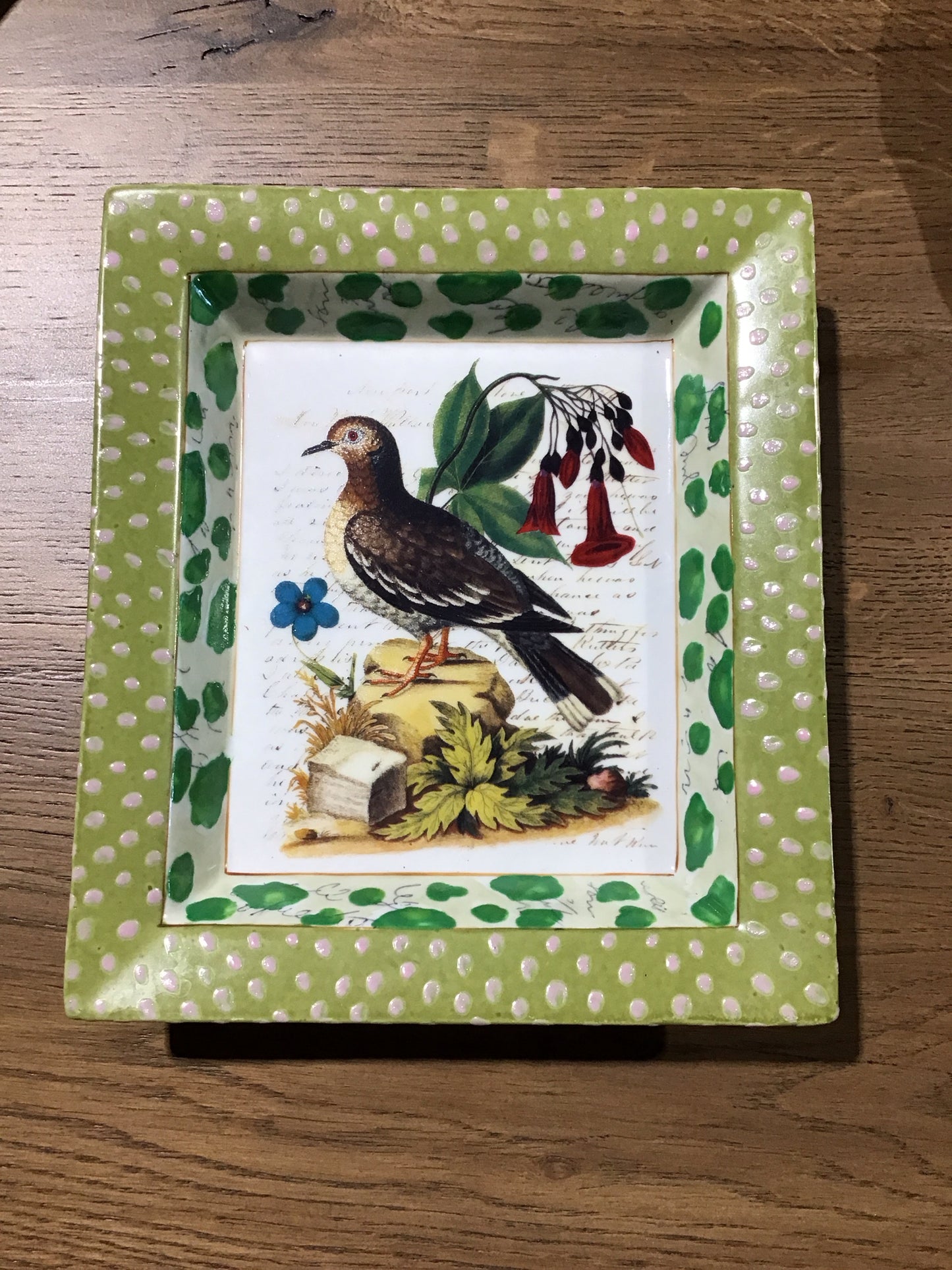 Bird Trinket Dish, John Derian, 6.5"x7.5"